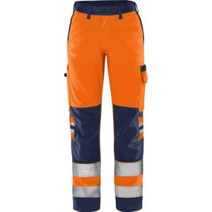 Fristads High vis Green broek dames klasse 2 2642 GPLU - Hi-Vis oranje/marineblauw