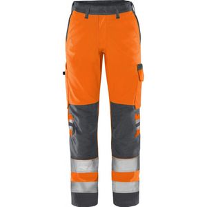 Fristads High vis Green broek dames klasse 2 2642 GPLU - Hi-Vis Oranje/Grijs