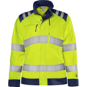 Fristads High vis Green jack dames klasse 3 4068 GPLU Hi-Vis Geel/Marineblauw maat M