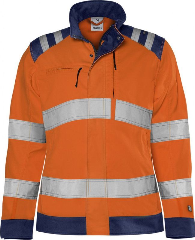 Fristads High vis Green jack dames klasse 3 4068 GPLU Hi-Vis Oranje/Marineblauw maat S