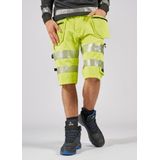 Fristads High vis Green stretch korte broek klasse 2 2646 GSTP - Hi-Vis geel/zwart