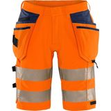 Fristads High vis Green stretch korte broek klasse 2 2646 GSTP - Hi-Vis oranje/marineblauw