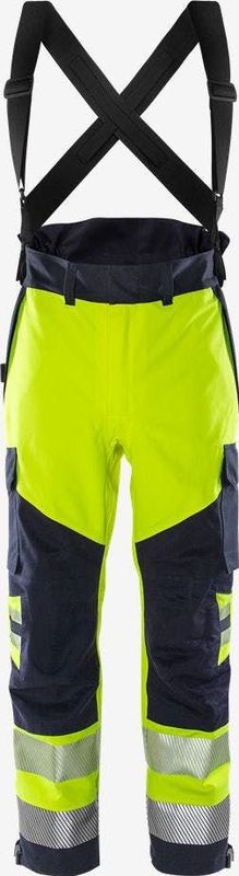Fristads - Flamestat High Vis Broek - Hi-Vis Geel/Marineblauw - Waterdicht, Winddicht, Ademend