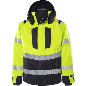 Fristads Flamestat high vis Airtech® shell jacket klasse 3 4525 ATHR Hi-Vis Geel/Marineblauw maat S