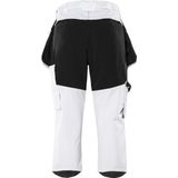 Fristads 3/4 werkbroek stretch 2761 LWS - Wit/zwart