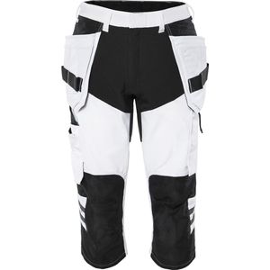 Fristads 3/4 werkbroek stretch 2761 LWS - Wit/zwart