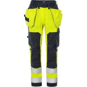 Fristads - Flamestat - Werkbroek - Hi-Vis Geel/Marineblauw - Stretchmateriaal