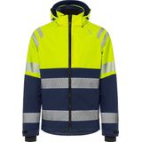 Fristads - Hogezichtbaarheids Stretch Shelljack - Geel/Marineblauw - Klasse 2