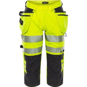 Fristads Hogezichtbaarheids 3/4 broek klasse 2 2666 GSTP - Hi-Vis geel/zwart