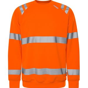 Fristads - Trofta High Vis Sweater - Hogezichtbaarheid - Kleur: Groen - Materiaal: Gerecycled