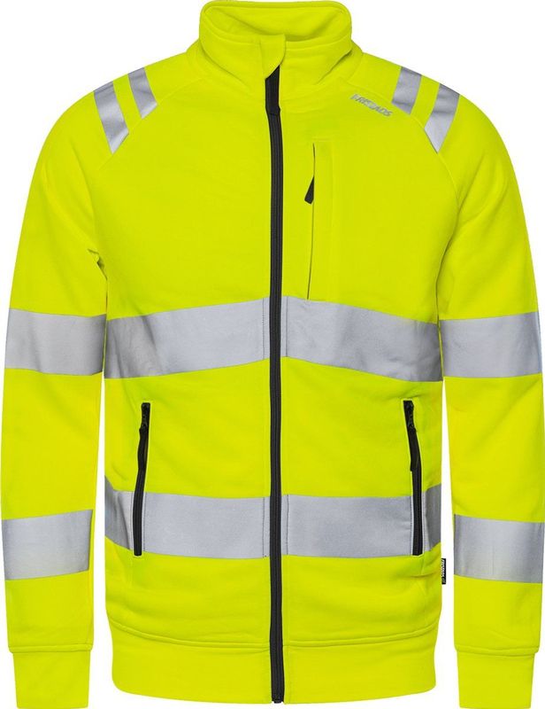 Fristads - Hogezichtbaarheids Sweatjack - Hi-Vis Geel - Klasse 3