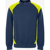 Fristads Sweater 7148 GSM Marineblauw/Grijs maat XS