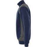 Fristads Sweater met korte rits 7048 GSM Marineblauw/Grijs maat XS