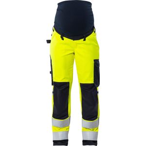 Fristads - Flamestat - Hogezichtbaarheids Zwangerschapsbroek - Hi-Vis Geel/Marineblauw - Klasse 2