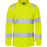 Fristads Hogezichtbaarheids poloshirt met lange mouw klasse 3 7864 GPST Hi-Vis Geel maat XS