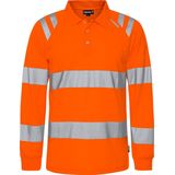 Fristads - Hogezichtbaarheids Poloshirt - Lange Mouw - Klasse 3 - Hi-Vis Oranje