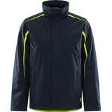 Fristads Softshell winterjack 4931 GSW Donker Marineblauw/Hi-Vis Geel maat S