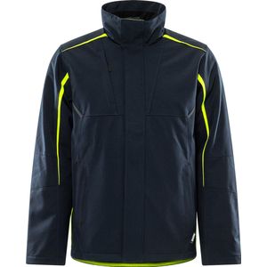 Fristads Softshell winterjack 4931 GSW Donker Marineblauw/Hi-Vis Geel maat S