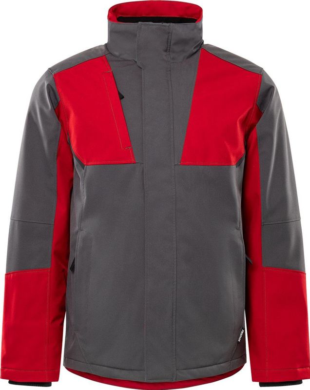 Fristads Softshell winterjack 4931 GSW Grijs/Rood maat S
