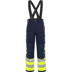 Fristads High vis winterbroek klasse 1 2681 GLPS Hi-Vis Geel/Marineblauw maat XS