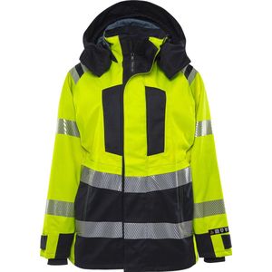 Fristads - Flamestat - Shelljack - Hi-Vis Geel/Marineblauw - Klasse 3 - Dames
