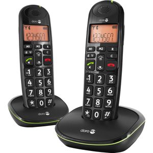 Doro - PhoneEasy 100w - Draadloze Telefoon - Zwart - Gebruiksvriendelijk