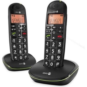 Doro PhoneEasy 100W - Duo DECT telefoon - Zwart