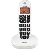 Doro PhoneEasy 100W - Duo DECT telefoon - Wit - Grote toetsen - Geluidsversterkingsknop