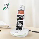 Doro PhoneEasy 100W - Duo DECT telefoon - Wit - Grote toetsen - Geluidsversterkingsknop