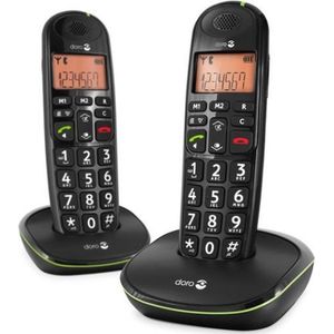 Doro PhoneEasy 100W Duo DECT telefoon Zwart
