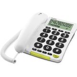 Doro - PhoneEasy 312c - Huistelefoon - Wit - Gebruiksvriendelijk Ontwerp