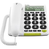 Doro - PhoneEasy 312c - Huistelefoon - Wit - Gebruiksvriendelijk Ontwerp