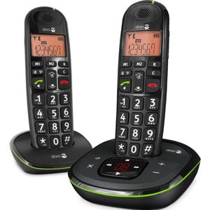 Doro - PhoneEasy 105WR Duo - Zwart - Senioren Telefoon met Grote toetsen