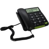 doro PhoneEasy312cs telefoon met grote knop, zwart
