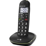 Doro PhoneEasy 110 Draadloze DECT-telefoon voor senioren met grote sprekende toetsen en versterkte audio (zwart x 1) [Franse versie]