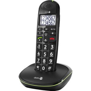 PhoneEasy 110 draadloze telefoon met sprekende cijfertoetsen - zwart