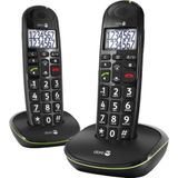 DORO PhoneEasy 110 Duo - Telefoon zonder telefoon met ID d'appelant/appel en instance - DECTGAP - noir + combiné supplémentaire