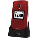 Doro - 2424 - Klaptelefoon - Rood-Wit - Gebruiksvriendelijke Toetsen