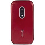 Doro 7030-4G mobiele telefoon in elegant klapdesign (3MP camera, 2,8 inch (7,11 cm) display, LTE, GPS, Bluetooth, WhatsApp, Facebook, WiFi) rood-wit,rood-wit