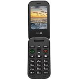 Doro 6040 2G ontgrendelde mobiele telefoon voor senioren met grote toetsen, ondersteuningsknop met GPS en oplaadstation inbegrepen (zwart)