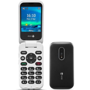 Doro 6820 Senioren Clamshell Telefoon Met Laadstation Zwart