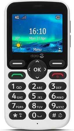 Doro 5860 (2.40", 2 Mpx, 2G), Sleutel mobiele telefoon, Zwart, Wit