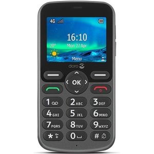 DORO 5860 Eenvoudige Seniorentelefoon - Zwart
