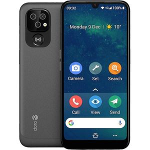 Doro 8100 4G smartphone senior - mobiele telefoon - waterdicht - triple camera - noodoproepknop met GPS - 6,1 inch scherm - gezichtsherkenning - Android (zwart)
