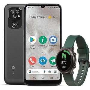 doro 8100 + Watch Dual-SIM senioren smartphone 32 GB 15.5 cm (6.1 inch) Groen Android 11