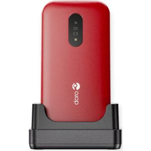 Doro 2820 Eenvoudige Senioren Klaptelefoon 4G Rood/Wit