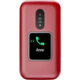 Doro 2880 - Senioren Klaptelefoon - 4G - Rood Wit - Extern Display