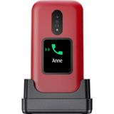 Doro 2880 - Senioren Klaptelefoon - 4G - Rood Wit - Extern Display
