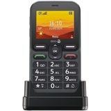 Doro Leva L10 mobiele telefoon, ontgrendeld, senioren, groot landschapsscherm, krachtig geluid, camera, ondersteuningsknop met GPS-locatie, basistelefoon zonder internet (grafiet)