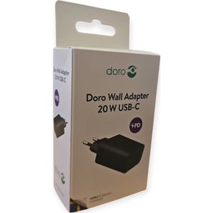Doro - Universele USB-C Voeding - Zwart - 20W